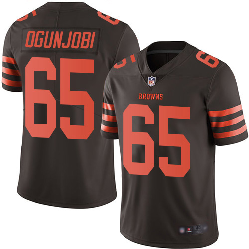 Cleveland Browns Larry Ogunjobi Men Brown Limited Jersey #65 NFL Football Rush Vapor Untouchable->cleveland browns->NFL Jersey